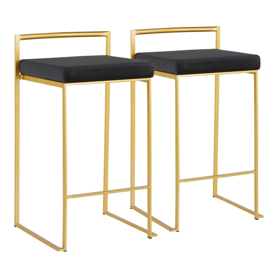 Fuji Stacker 26" Fixed-Height Counter Stool - Set of 2