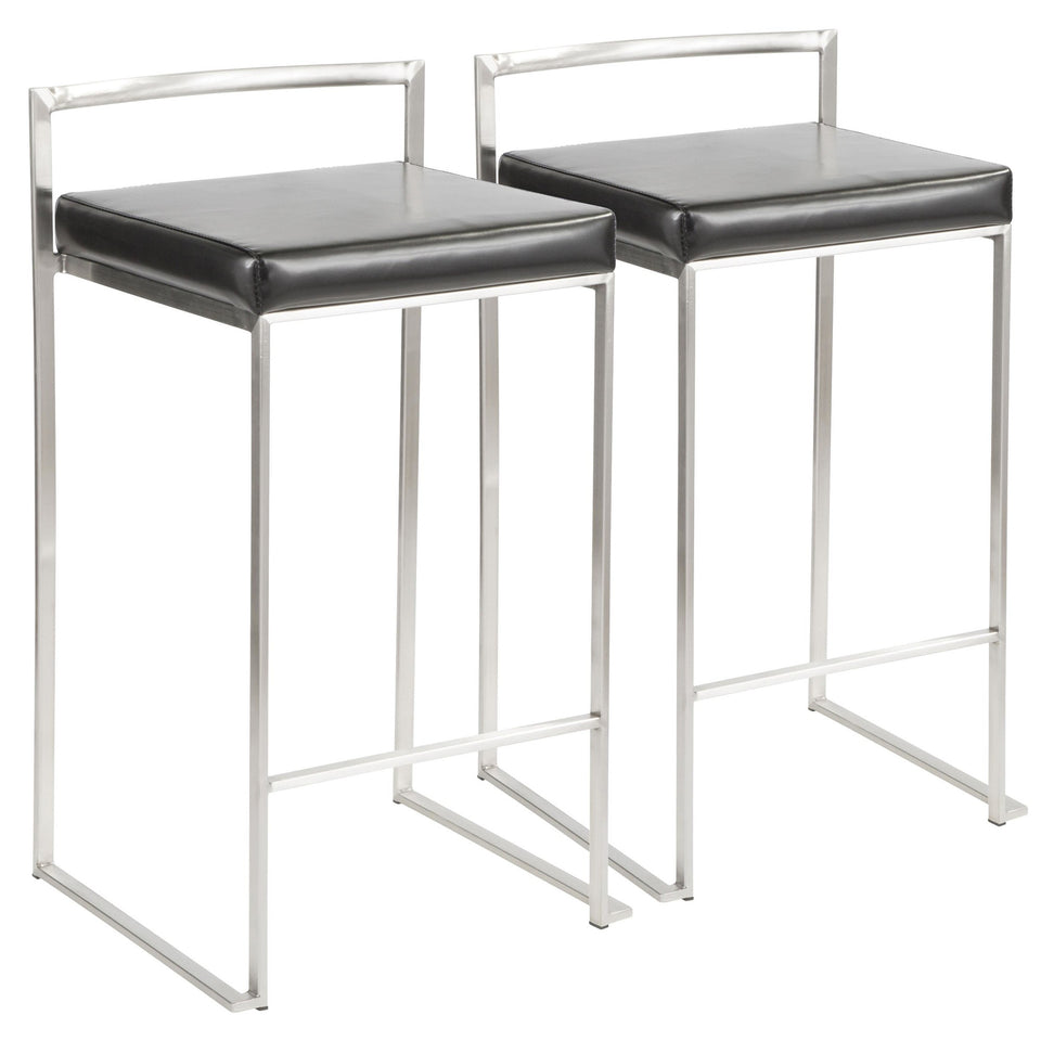 Fuji Stacker 26" Fixed-Height Counter Stool - Set of 2