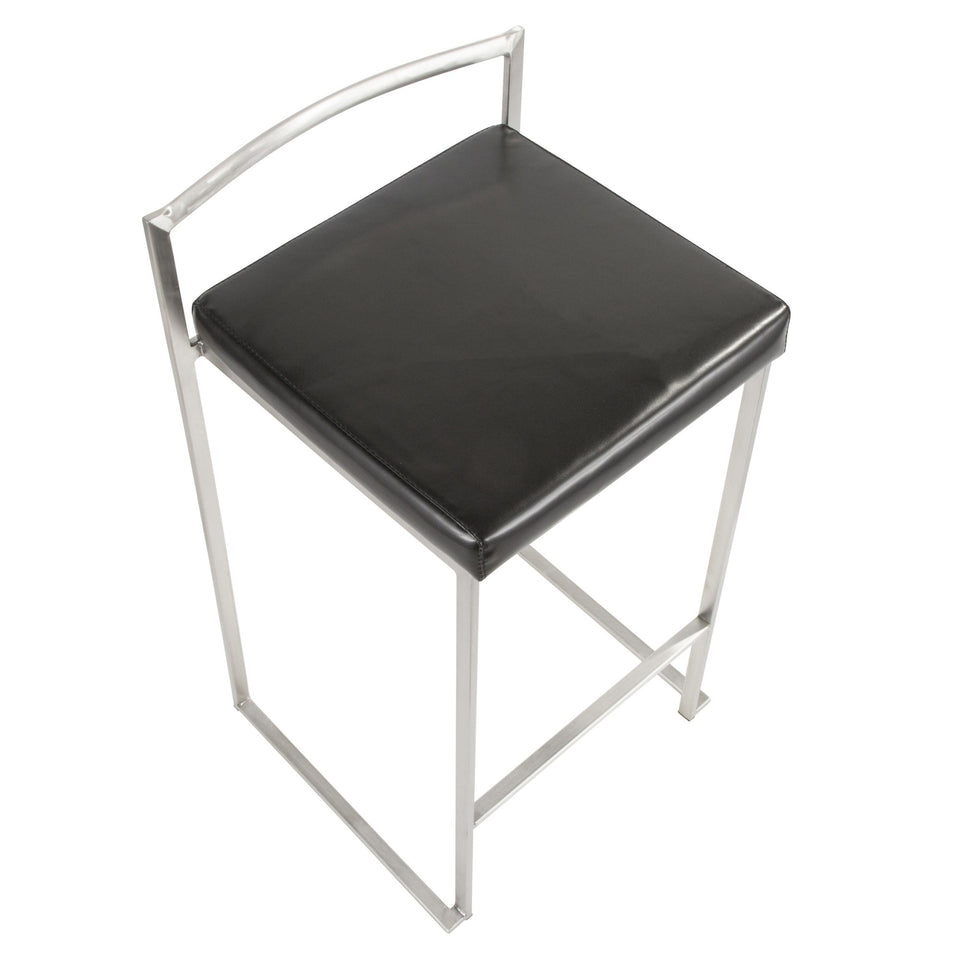 Fuji Stacker 26" Fixed-Height Counter Stool - Set of 2