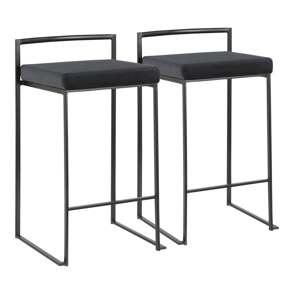 Fuji Stacker 26" Fixed-Height Counter Stool - Set of 2