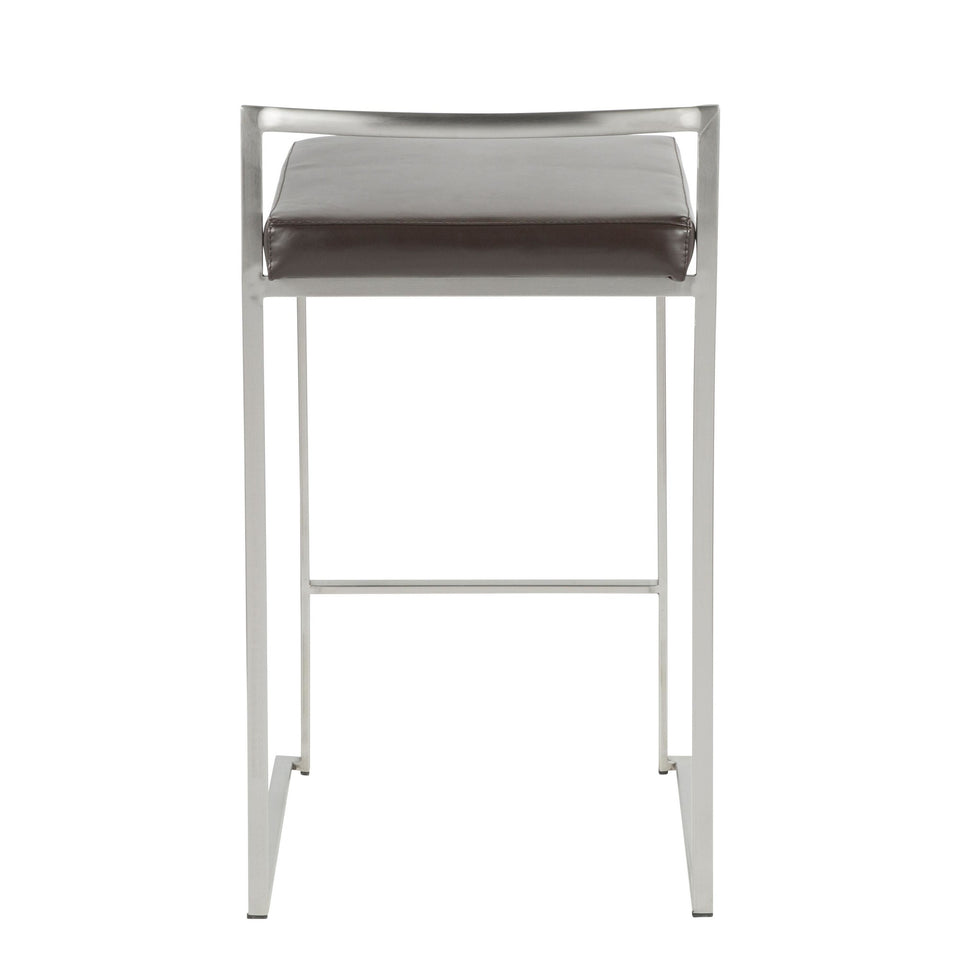 Fuji Stacker 26" Fixed-Height Counter Stool - Set of 2