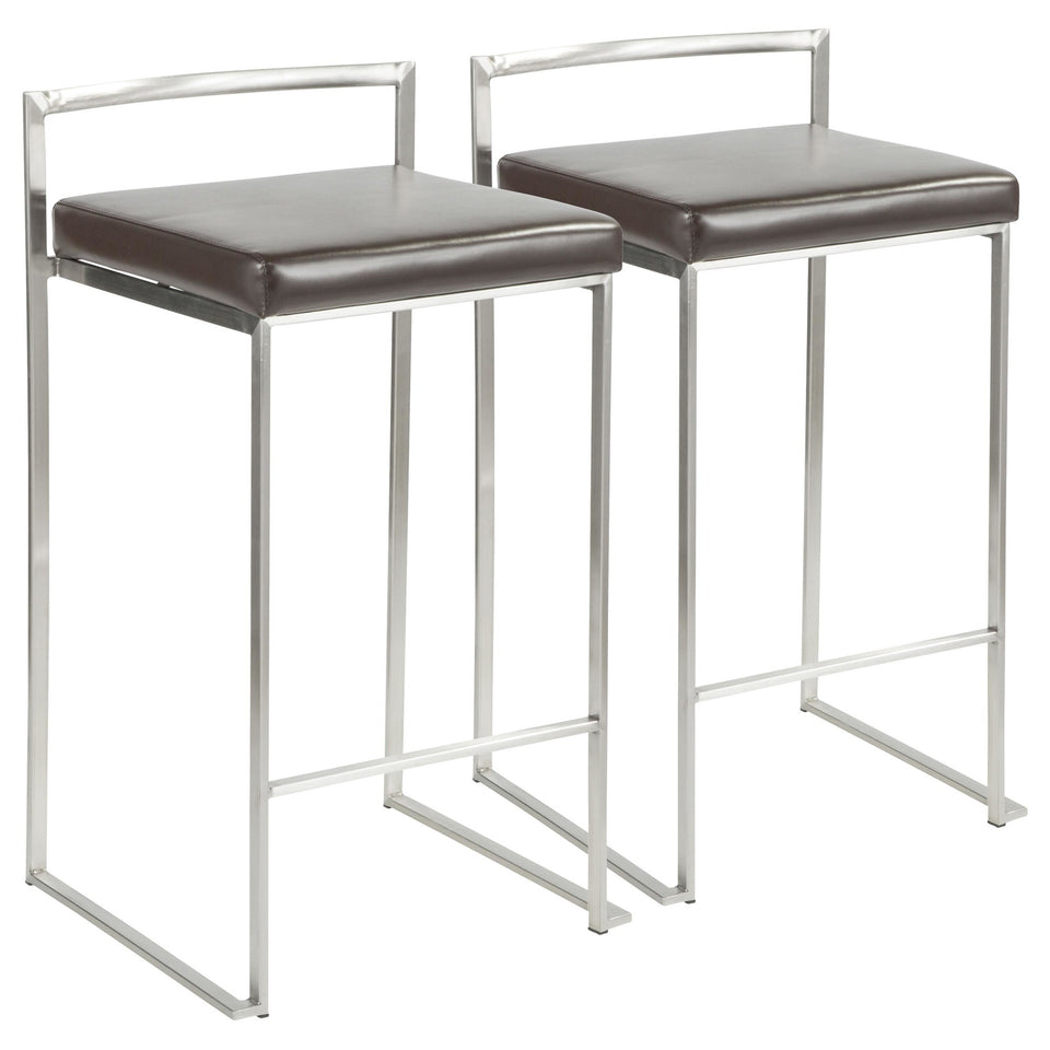 Fuji Stacker 26" Fixed-Height Counter Stool - Set of 2