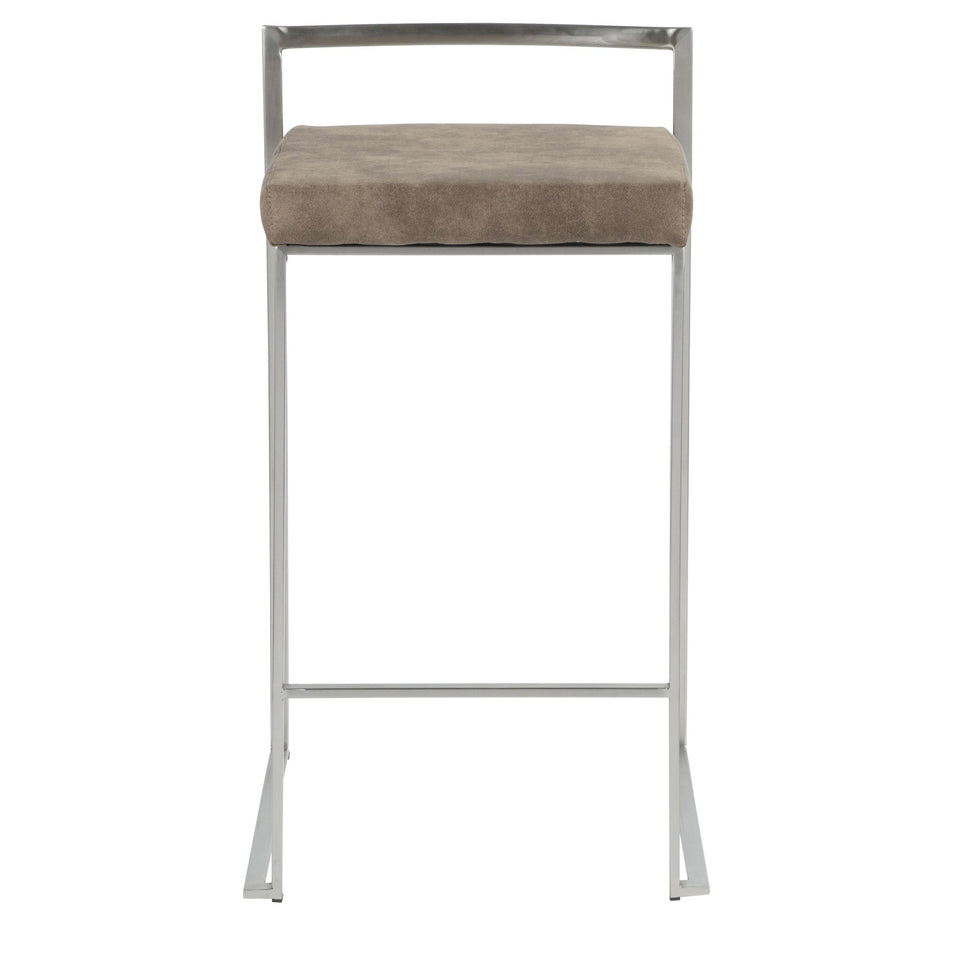 Fuji Stacker 26" Fixed-Height Counter Stool - Set of 2