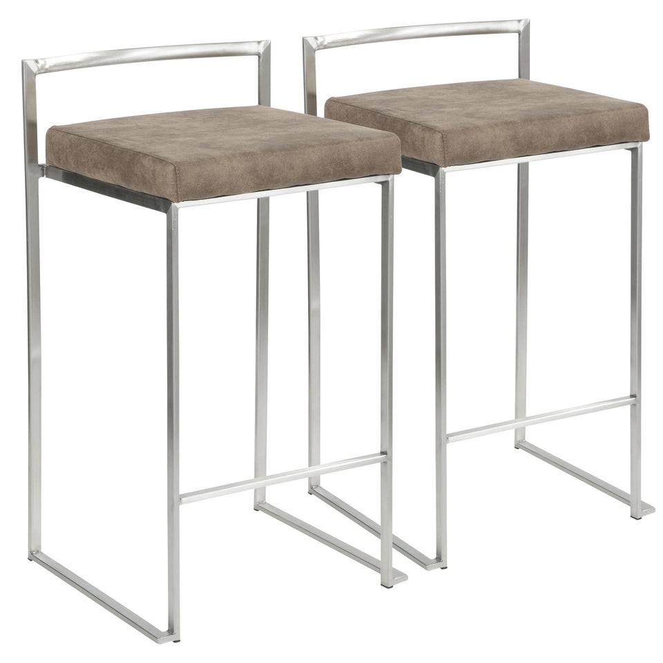 Fuji Stacker 26" Fixed-Height Counter Stool - Set of 2