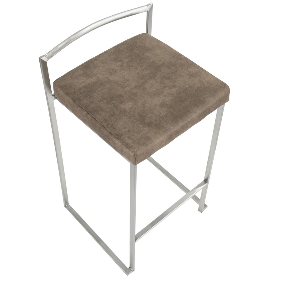 Fuji Stacker 26" Fixed-Height Counter Stool - Set of 2