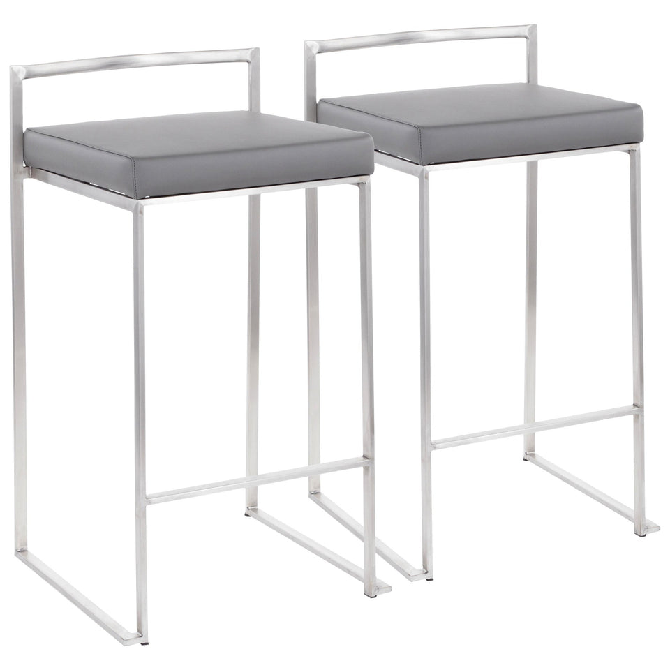Fuji Stacker 26" Fixed-Height Counter Stool - Set of 2