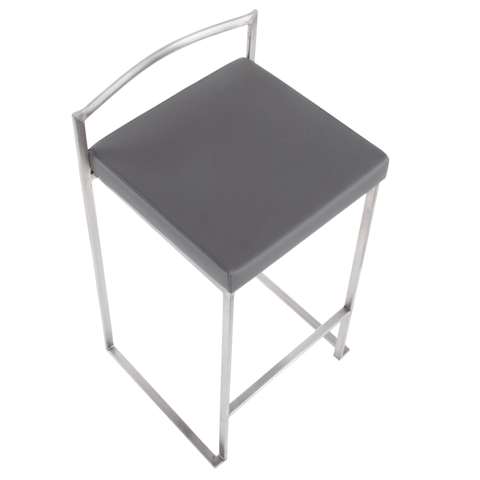 Fuji Stacker 26" Fixed-Height Counter Stool - Set of 2
