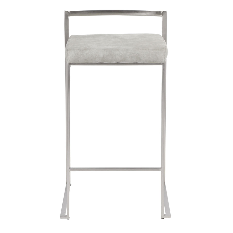 Fuji Stacker 26" Fixed-Height Counter Stool - Set of 2