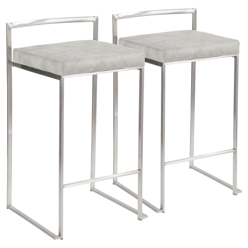 Fuji Stacker 26" Fixed-Height Counter Stool - Set of 2