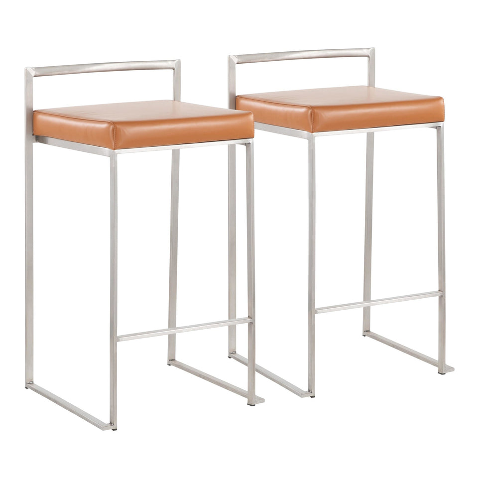 Fuji Stacker 26" Fixed-Height Counter Stool - Set of 2