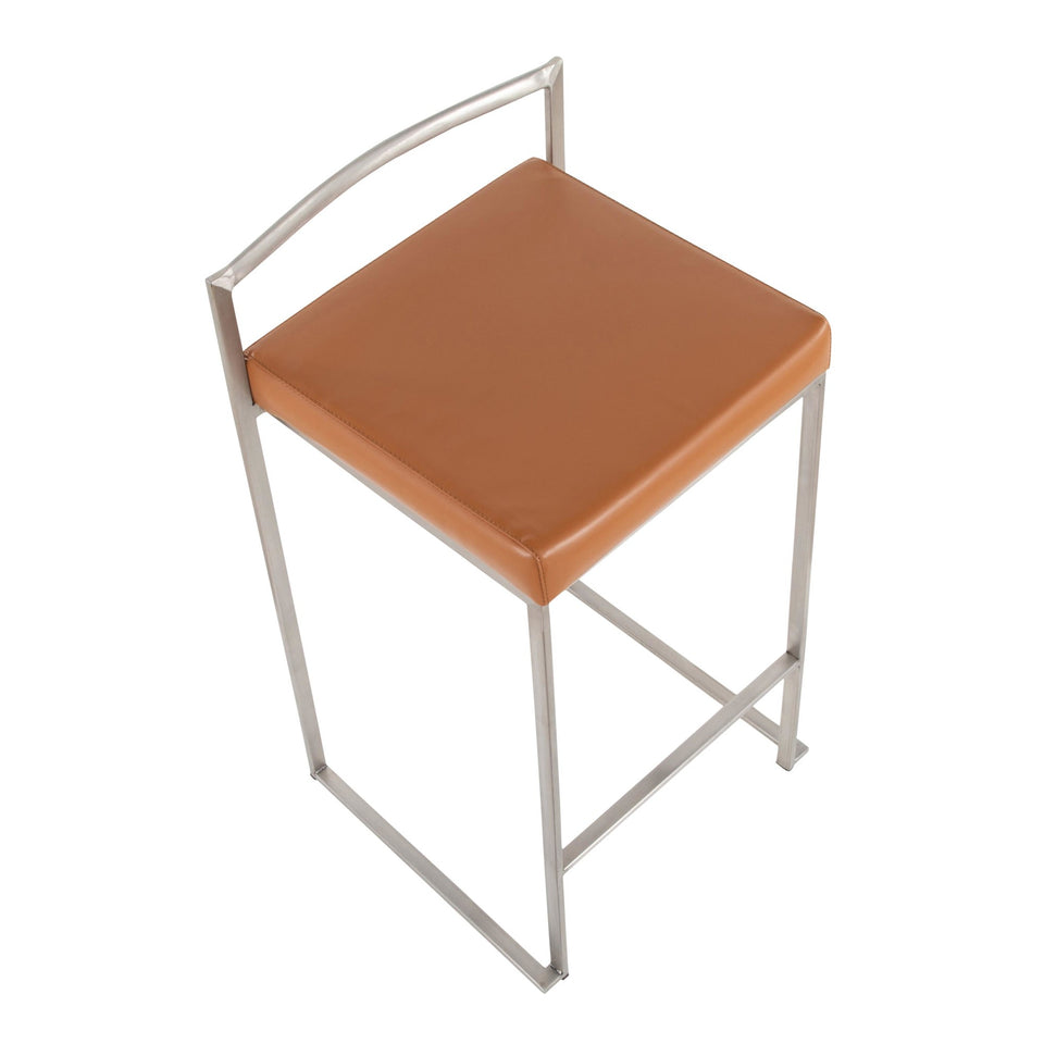 Fuji Stacker 26" Fixed-Height Counter Stool - Set of 2