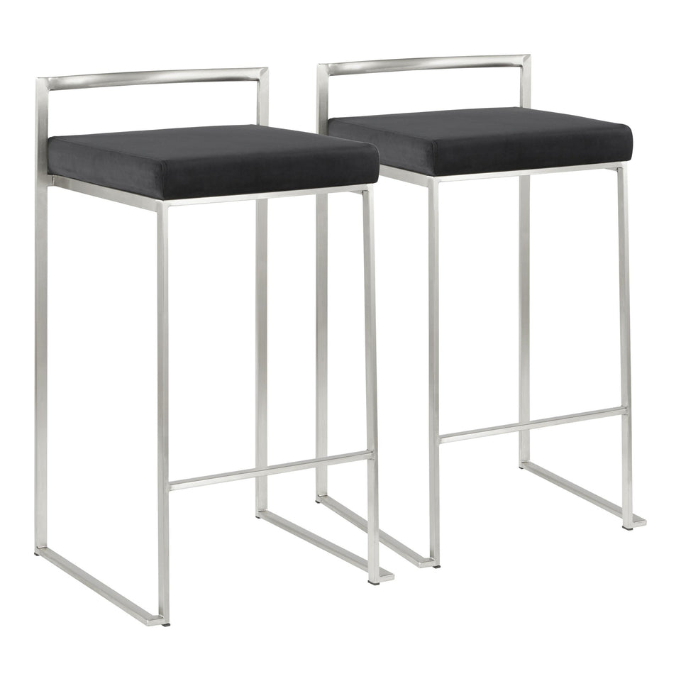 Fuji Stacker 26" Fixed-Height Counter Stool - Set of 2