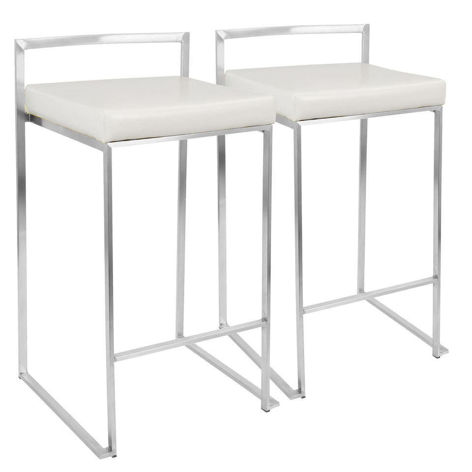 Fuji Stacker 26" Fixed-Height Counter Stool - Set of 2