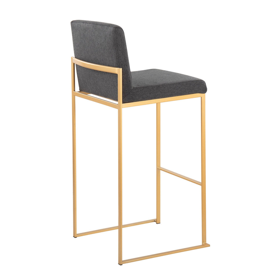 Fuji High Back 30" Fixed-Height Barstool - Set of 2