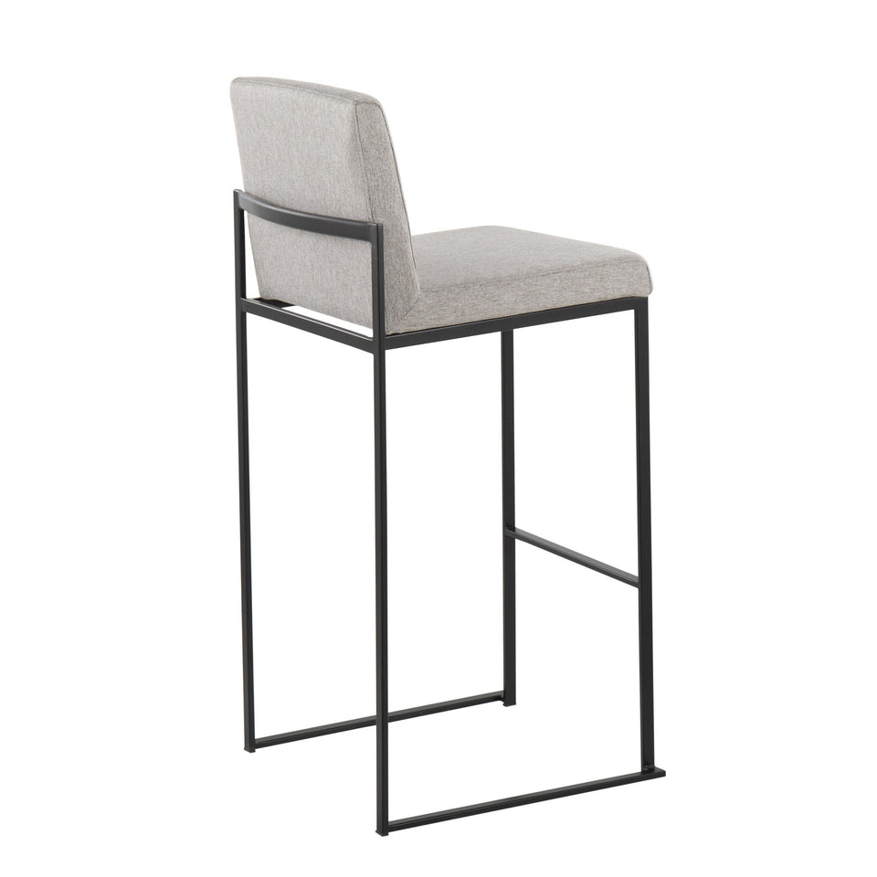 Fuji High Back 30" Fixed-Height Barstool - Set of 2