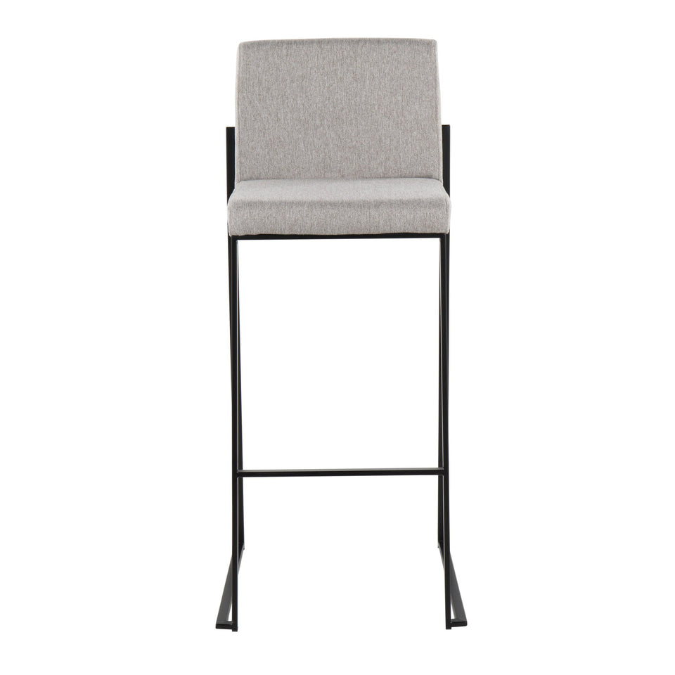 Fuji High Back 30" Fixed-Height Barstool - Set of 2