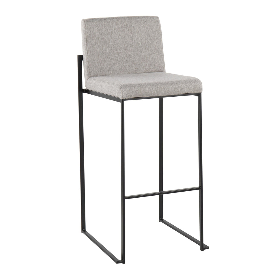 Fuji High Back 30" Fixed-Height Barstool - Set of 2