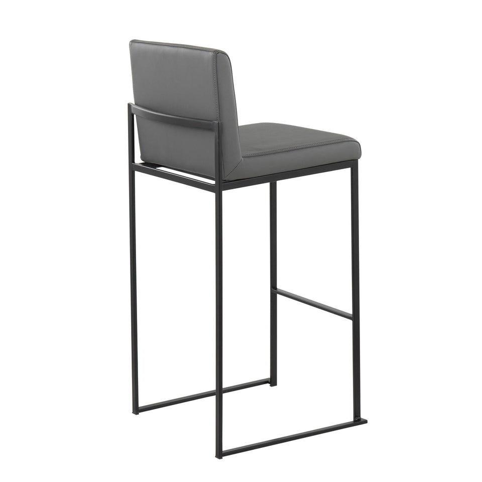 Fuji High Back 30" Fixed-Height Barstool - Set of 2