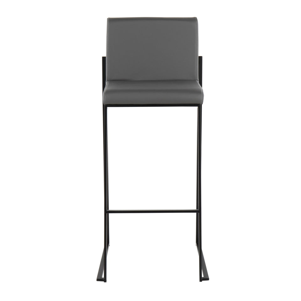 Fuji High Back 30" Fixed-Height Barstool - Set of 2