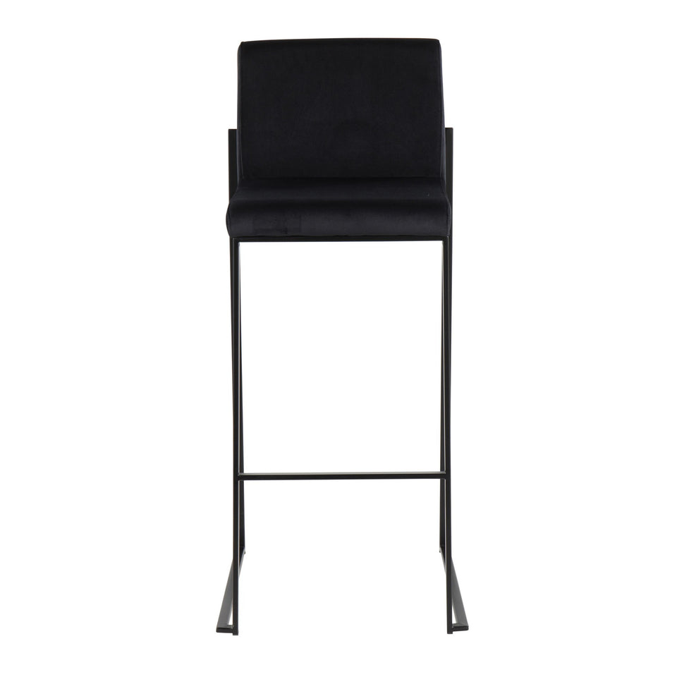 Fuji High Back 30" Fixed-Height Barstool - Set of 2