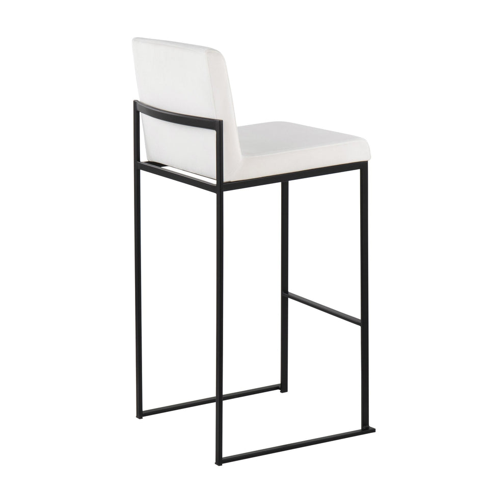 Fuji High Back 30" Fixed-Height Barstool - Set of 2
