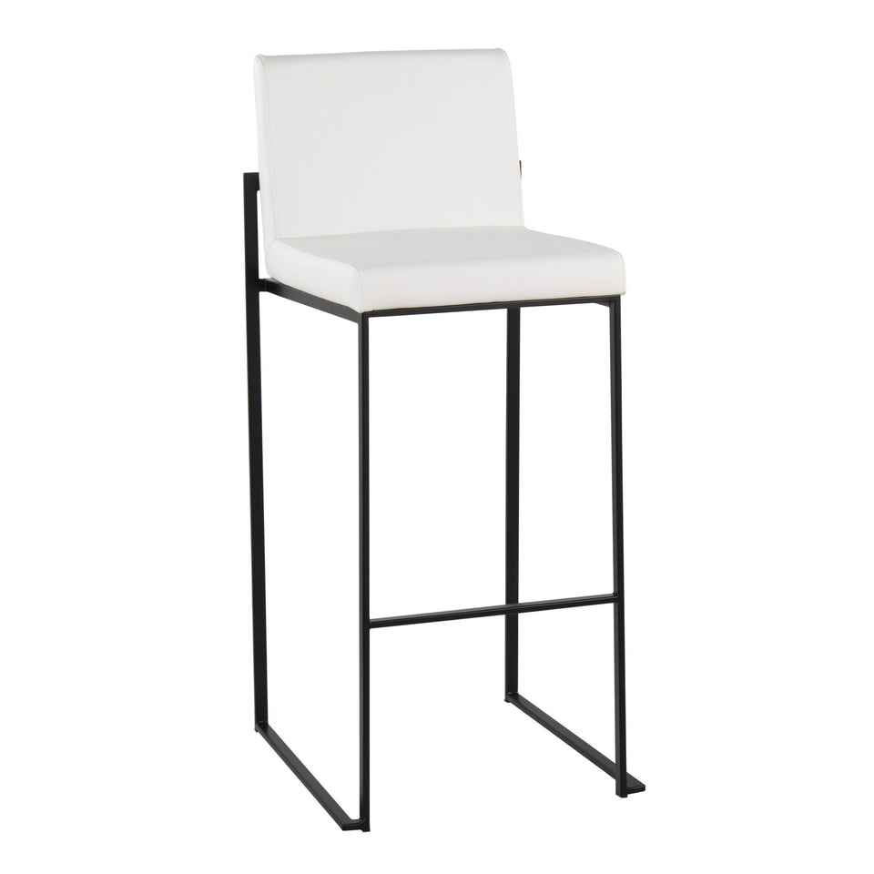 Fuji High Back 30" Fixed-Height Barstool - Set of 2