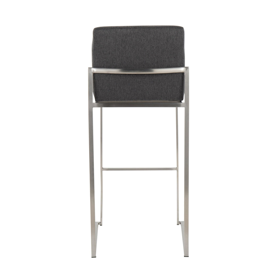 Fuji High Back 30" Fixed-Height Barstool - Set of 2