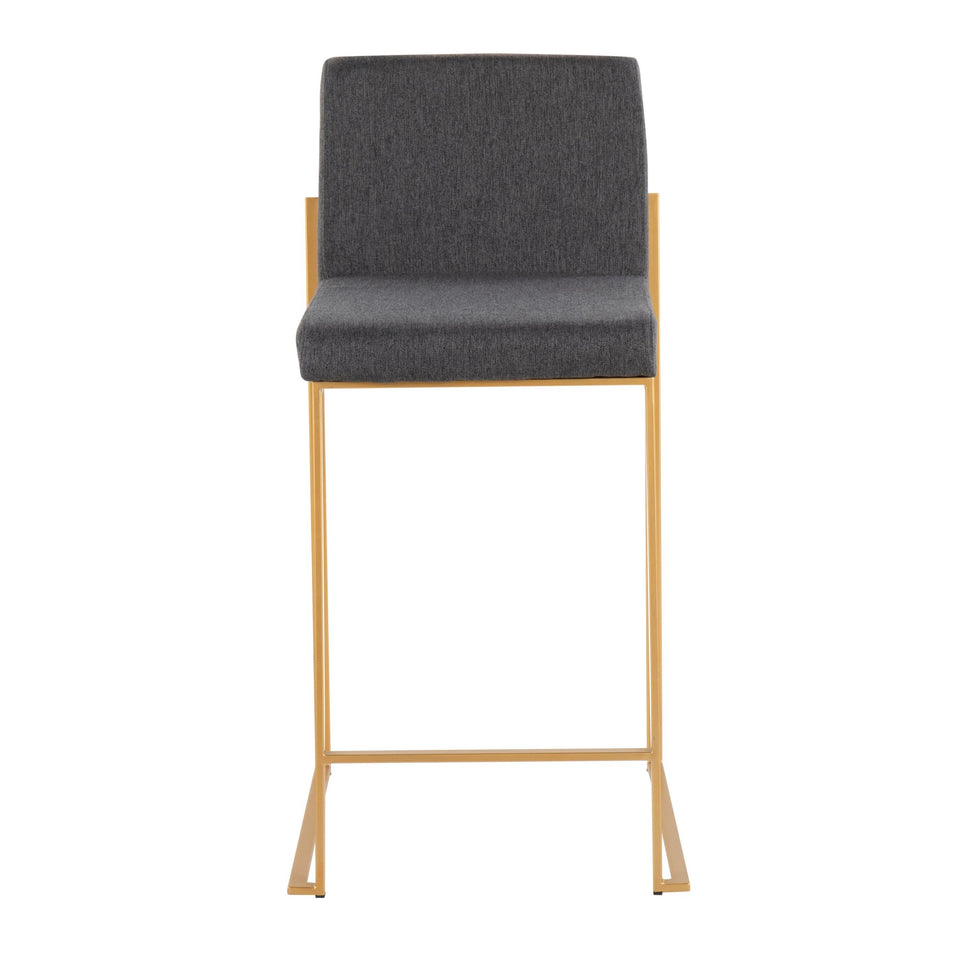 Fuji High Back 26" Fixed-Height Counter Stool - Set of 2