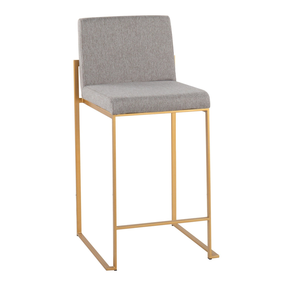Fuji High Back 26" Fixed-Height Counter Stool - Set of 2