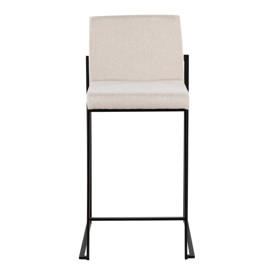 Fuji High Back 26" Fixed-Height Counter Stool - Set of 2