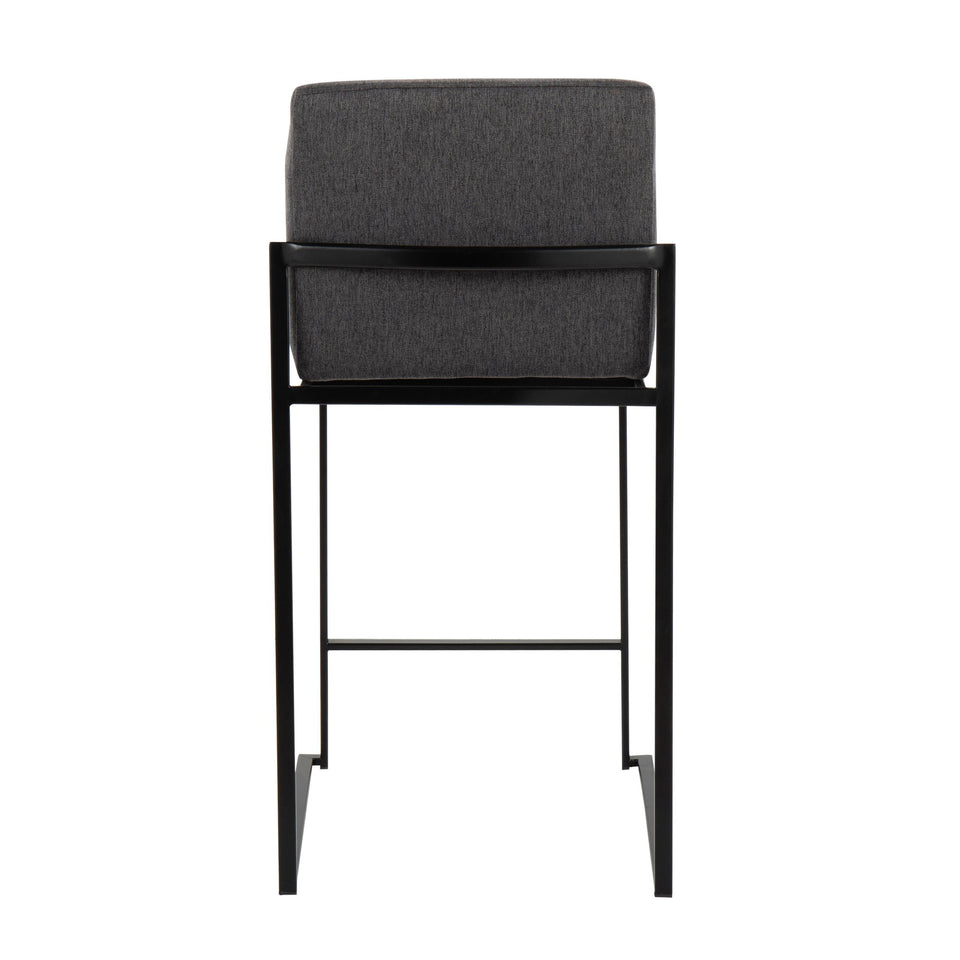 Fuji High Back 26" Fixed-Height Counter Stool - Set of 2