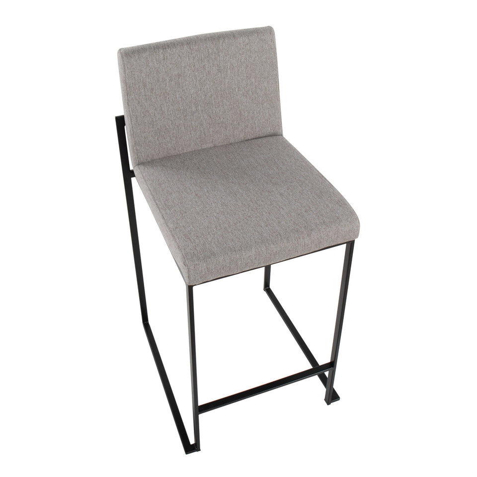 Fuji High Back 26" Fixed-Height Counter Stool - Set of 2