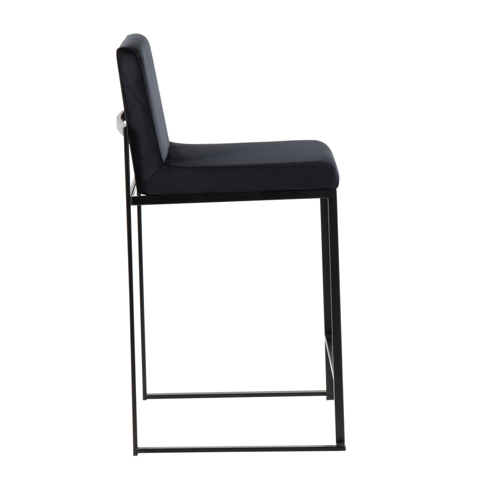 Fuji High Back 26" Fixed-Height Counter Stool - Set of 2