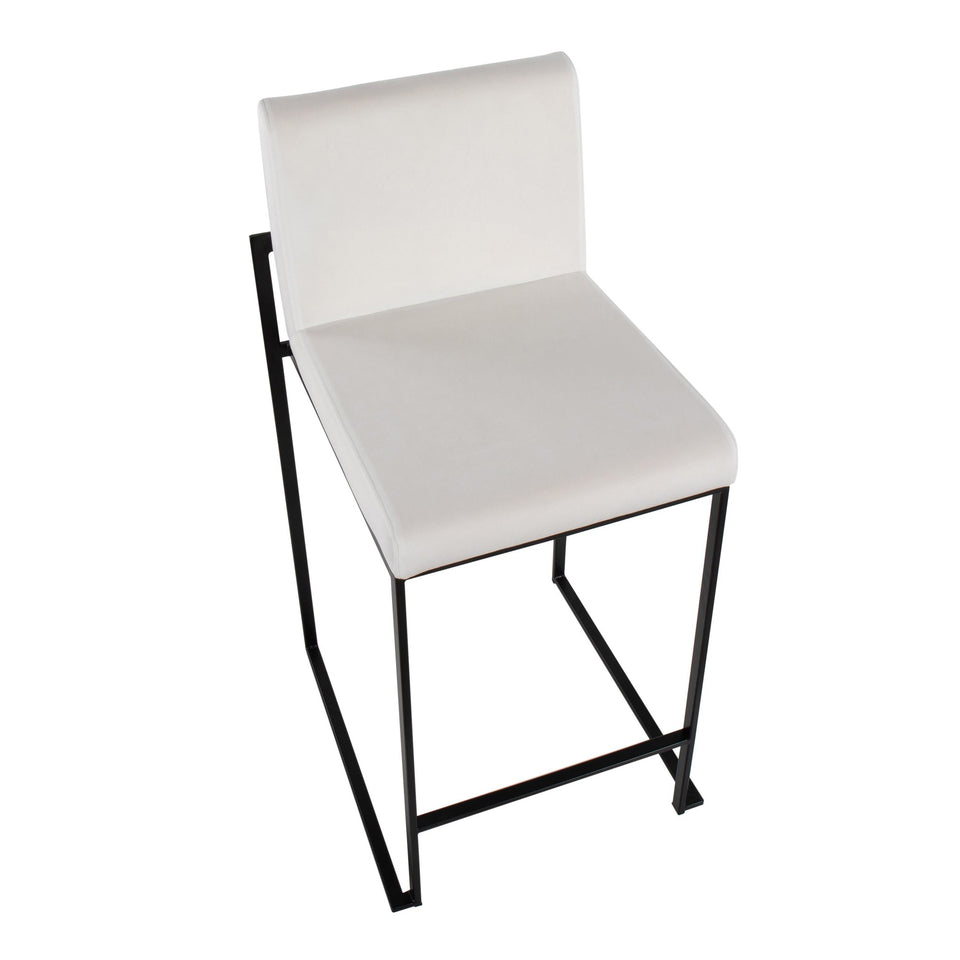 Fuji High Back 26" Fixed-Height Counter Stool - Set of 2