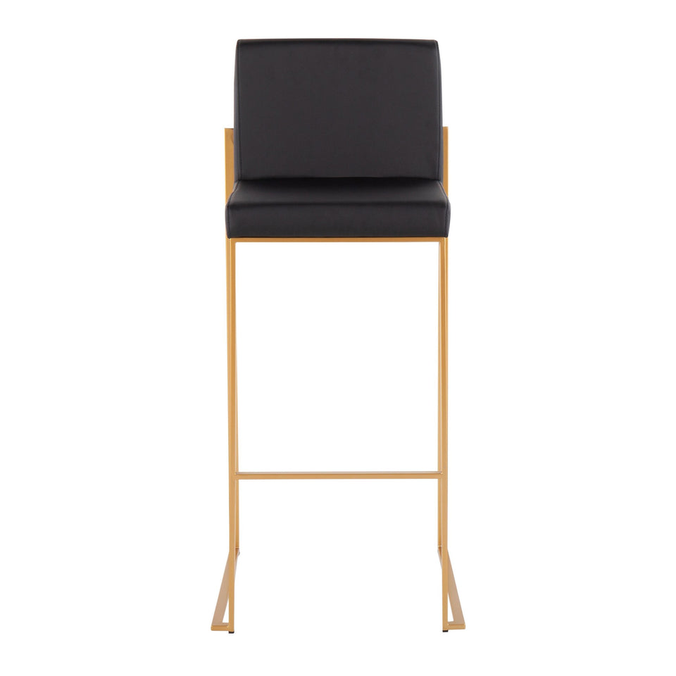 Fuji High Back 30" Fixed-Height Barstool - Set of 2
