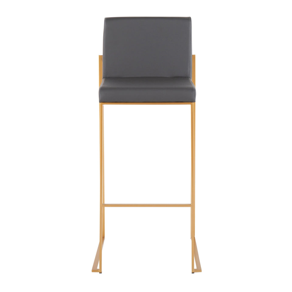 Fuji High Back 30" Fixed-Height Barstool - Set of 2