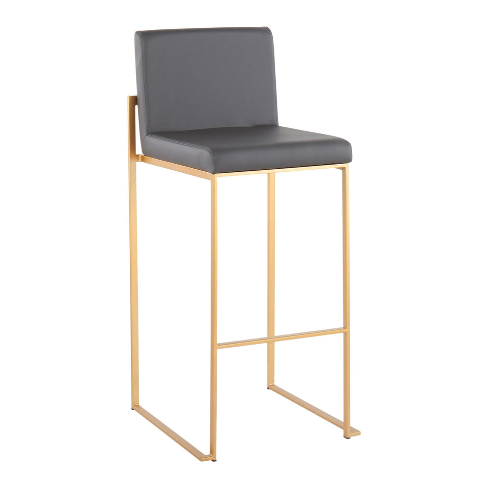 Fuji High Back 30" Fixed-Height Barstool - Set of 2