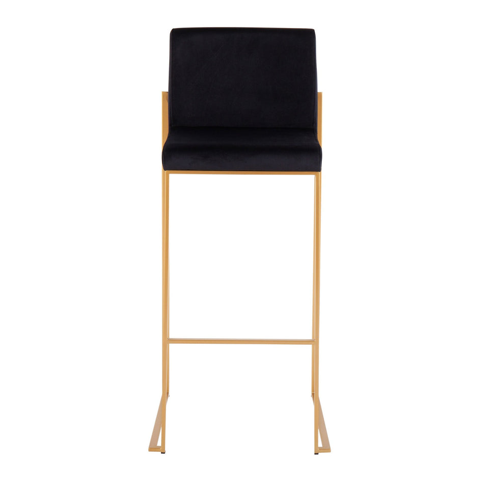 Fuji High Back 30" Fixed-Height Barstool - Set of 2