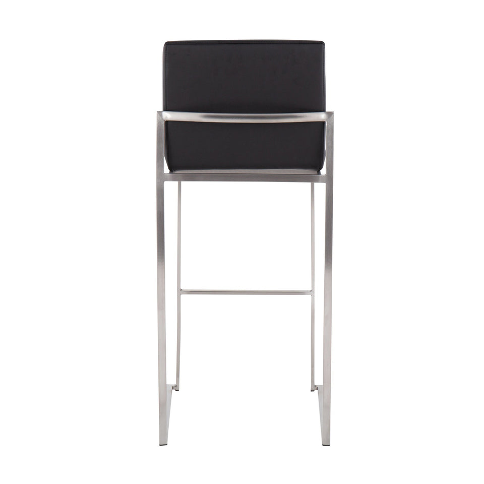 Fuji High Back 30" Fixed-Height Barstool - Set of 2