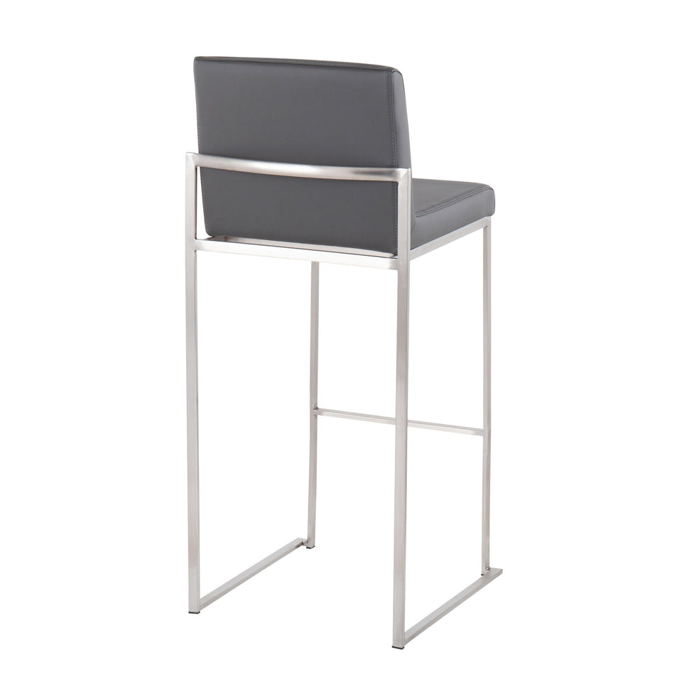 Fuji High Back 30" Fixed-Height Barstool - Set of 2