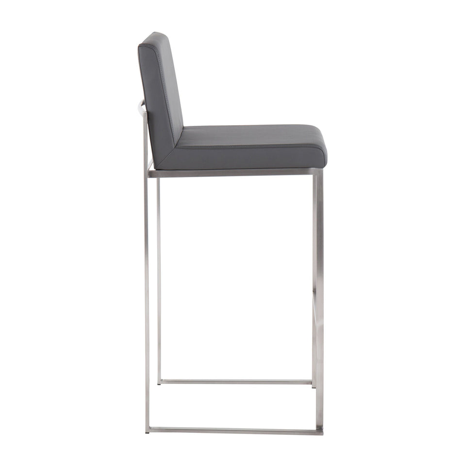 Fuji High Back 30" Fixed-Height Barstool - Set of 2