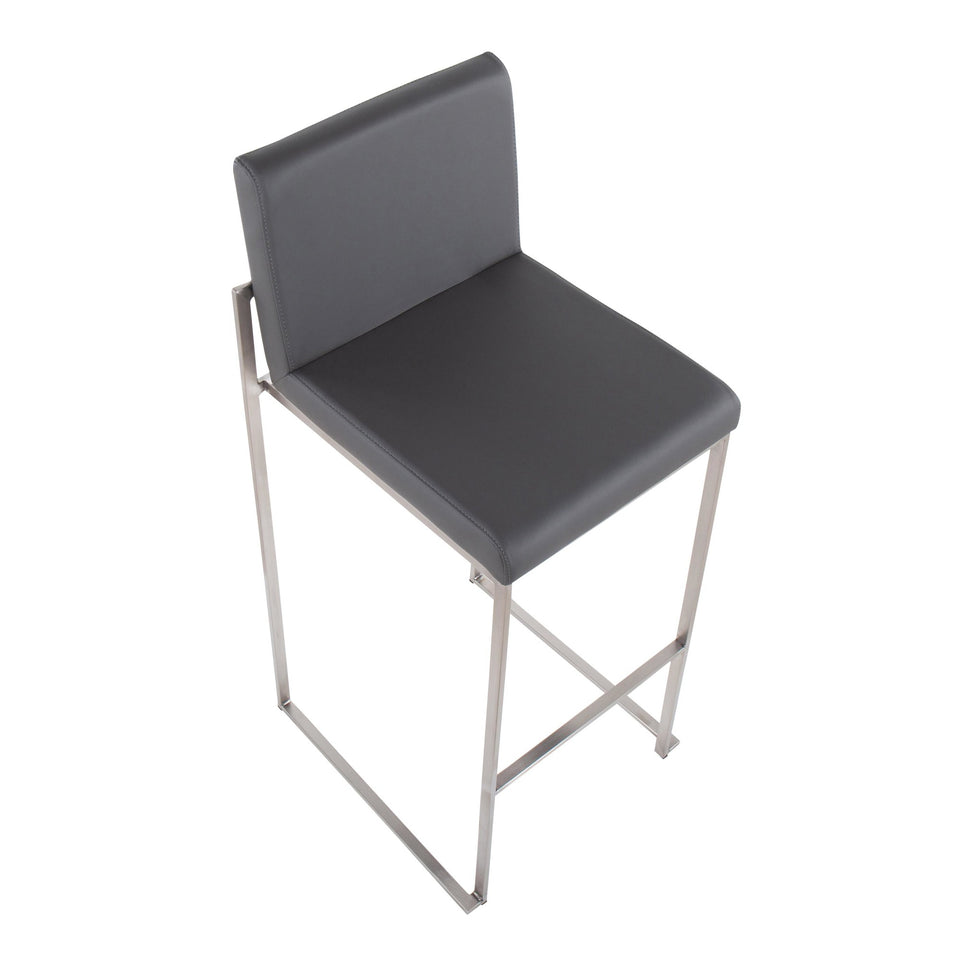 Fuji High Back 30" Fixed-Height Barstool - Set of 2