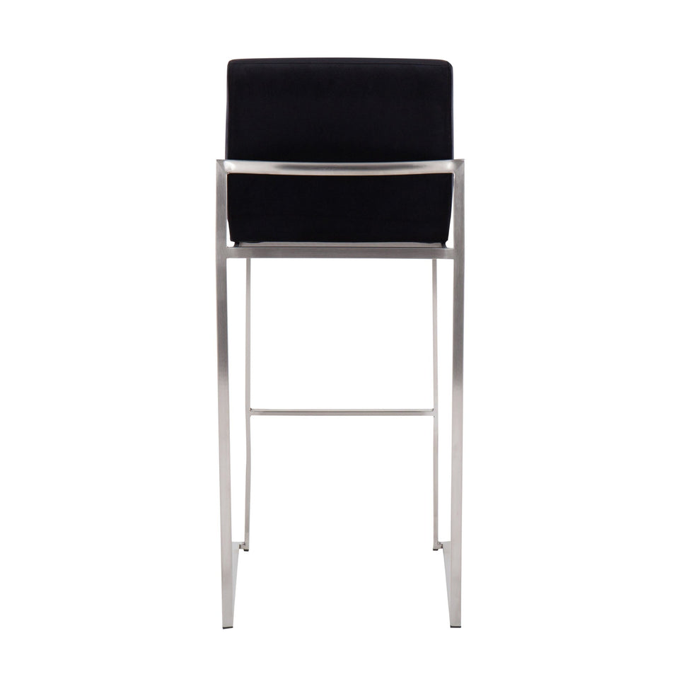 Fuji High Back 30" Fixed-Height Barstool - Set of 2