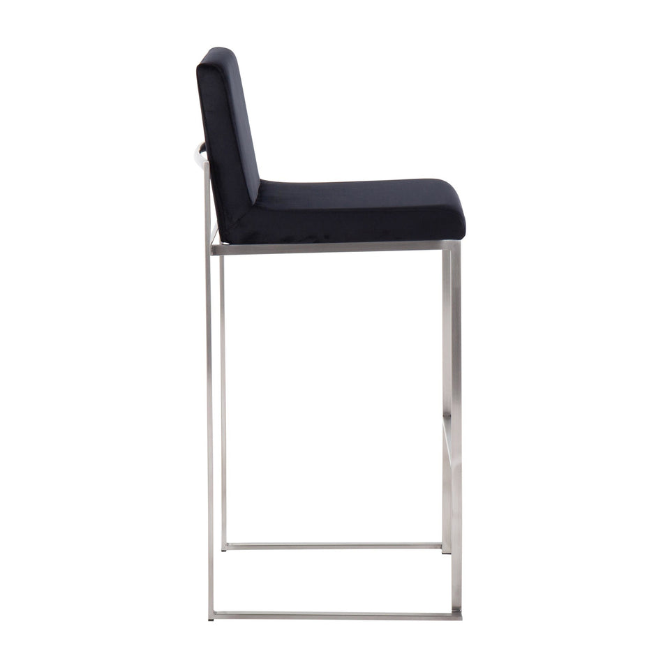 Fuji High Back 30" Fixed-Height Barstool - Set of 2