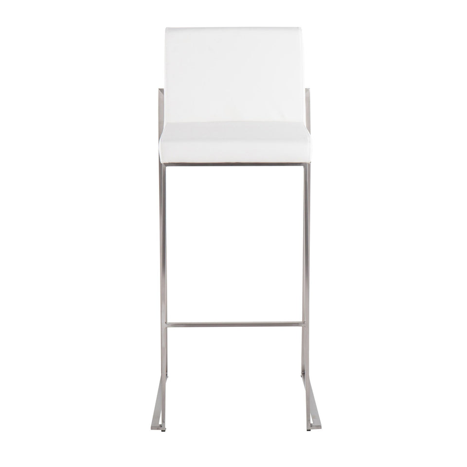Fuji High Back 30" Fixed-Height Barstool - Set of 2