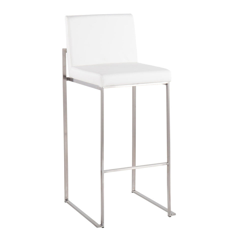 Fuji High Back 30" Fixed-Height Barstool - Set of 2