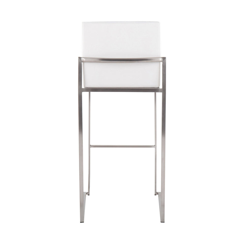 Fuji High Back 30" Fixed-Height Barstool - Set of 2