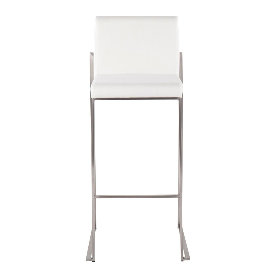 Fuji High Back 30" Fixed-Height Barstool - Set of 2