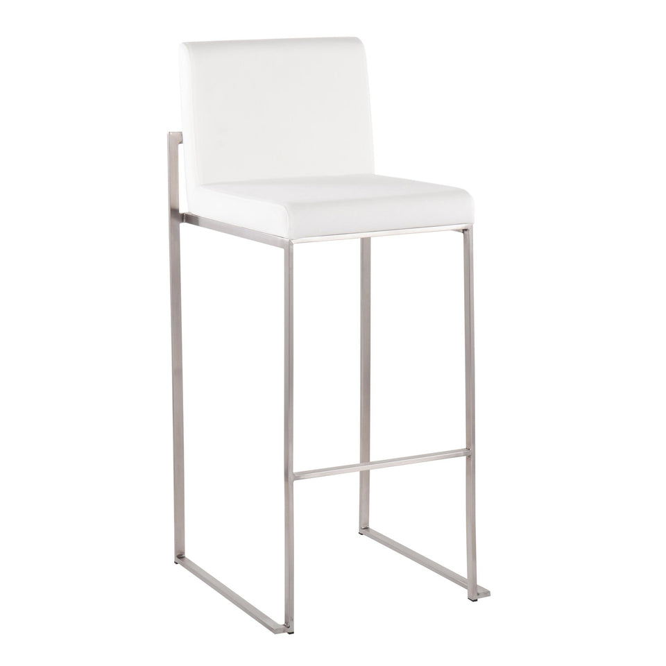 Fuji High Back 30" Fixed-Height Barstool - Set of 2
