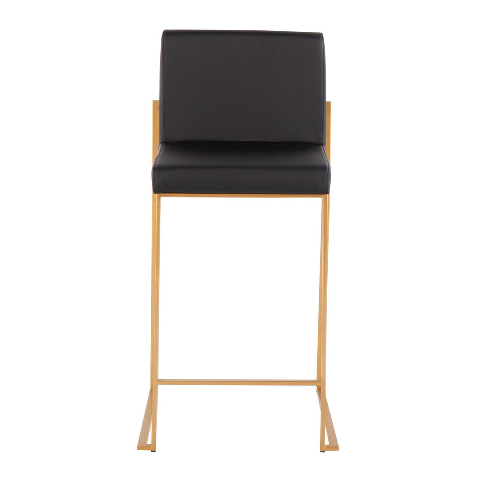 Fuji High Back 26" Fixed-Height Counter Stool - Set of 2
